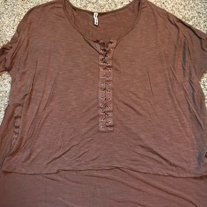 LF brown tie tee